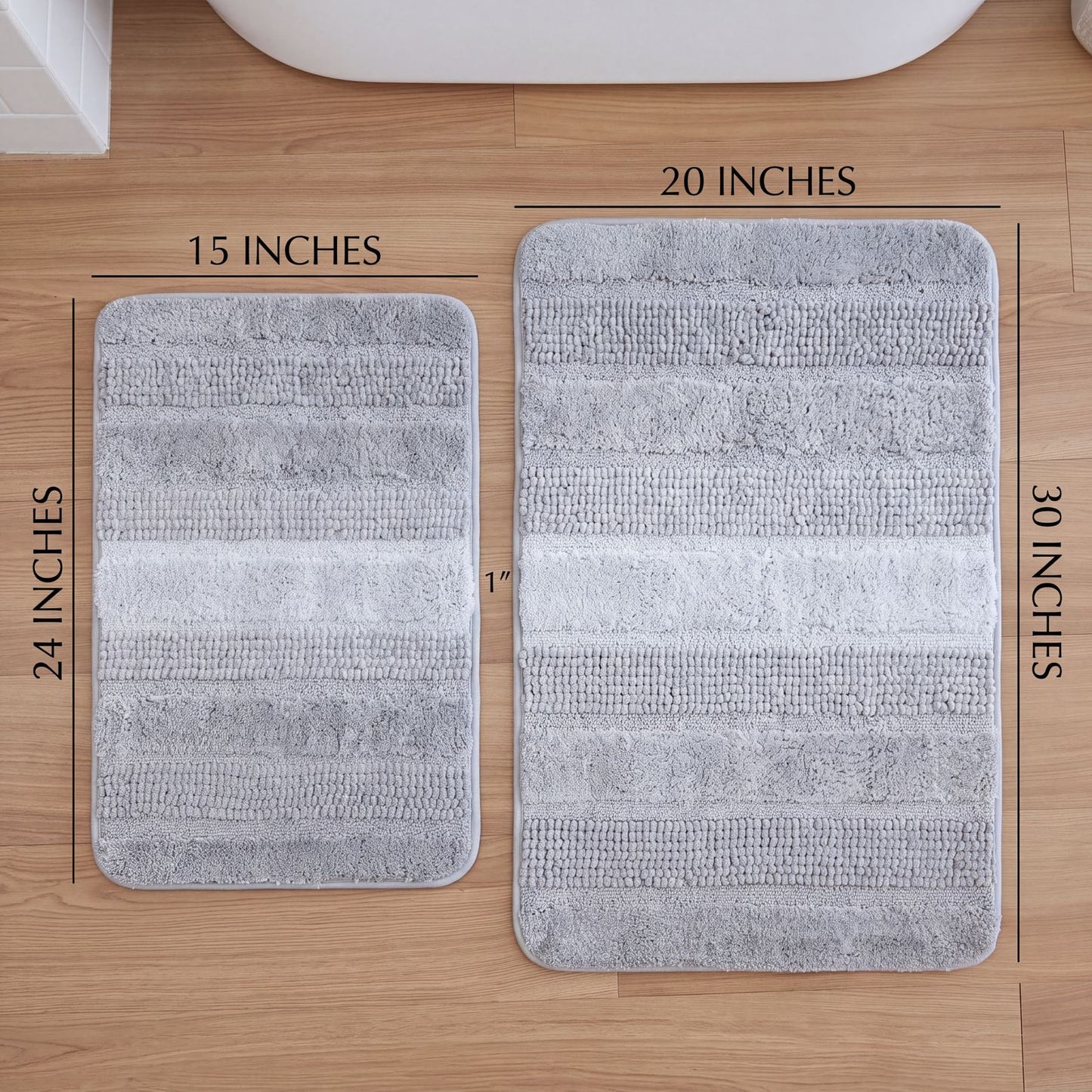 2 Piece Bath Rugs Set