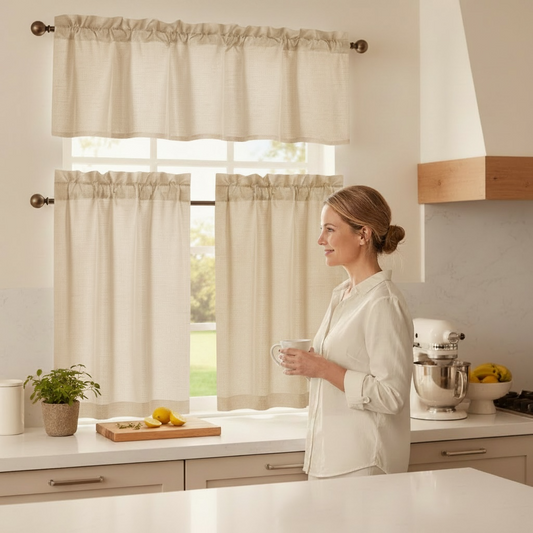 3-Piece Kitchen Curtain Set