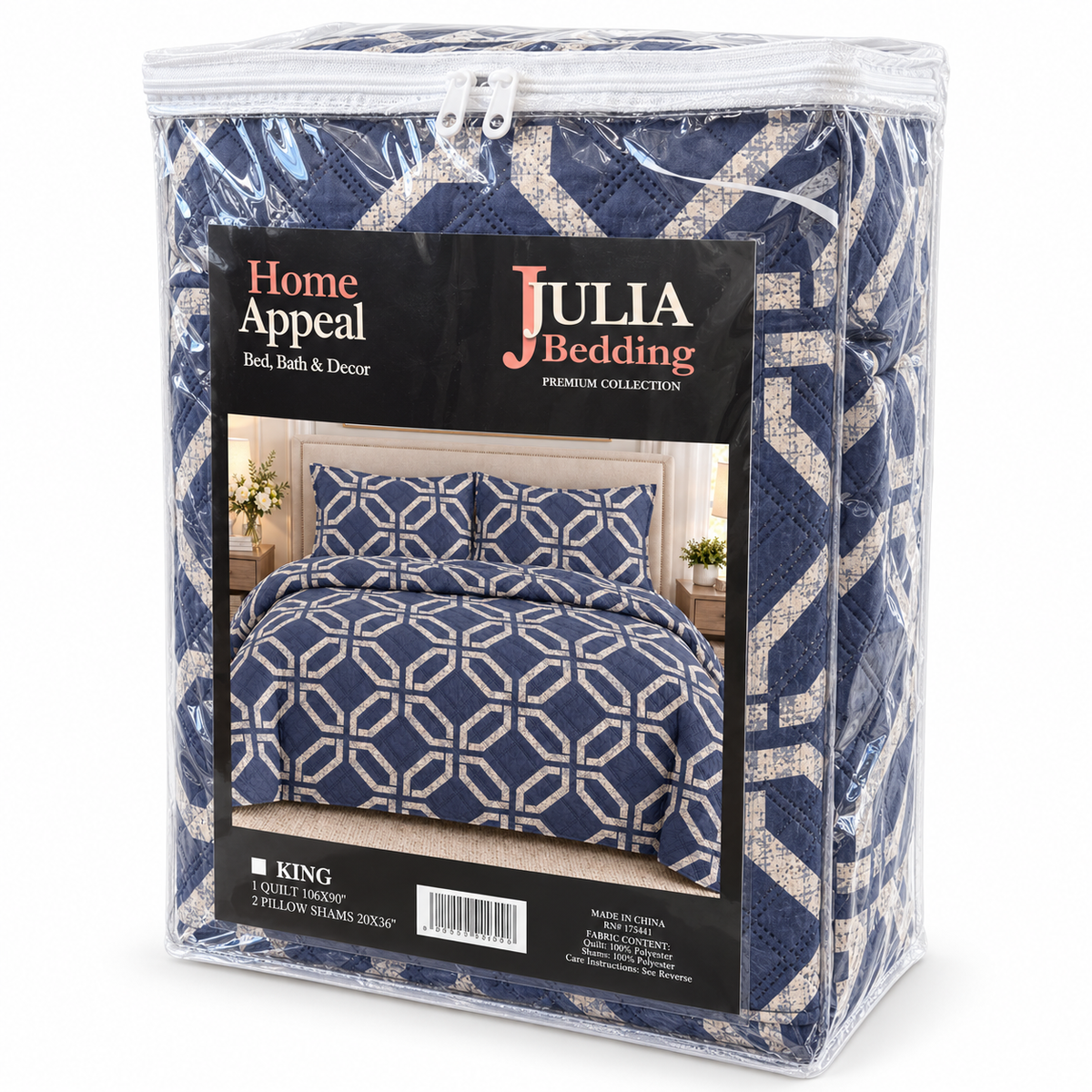 King size Quilt 3 Pieces