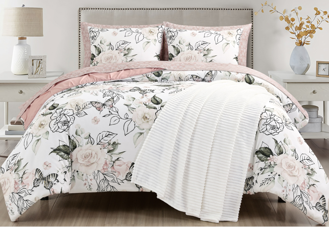 King size reversable comforter set 8 piece