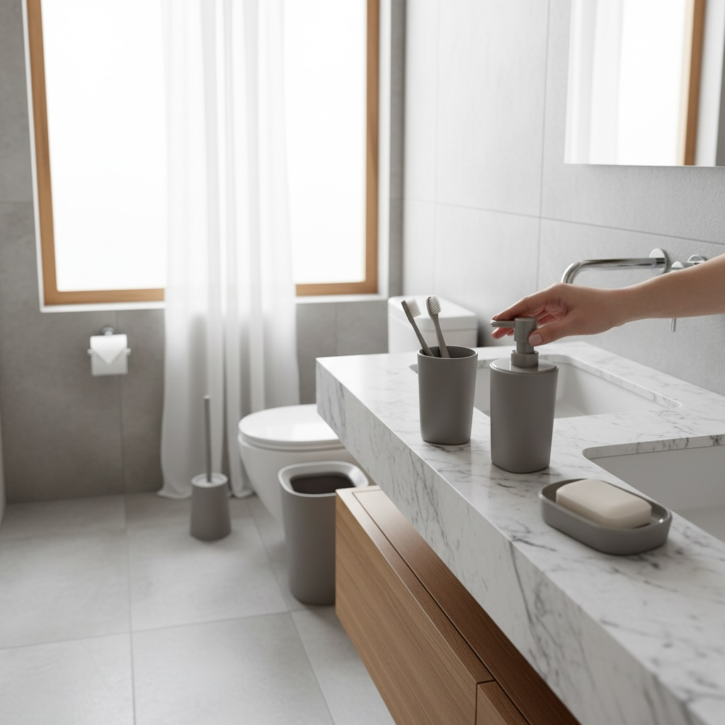 6 PC Bathroom Dustbin Set