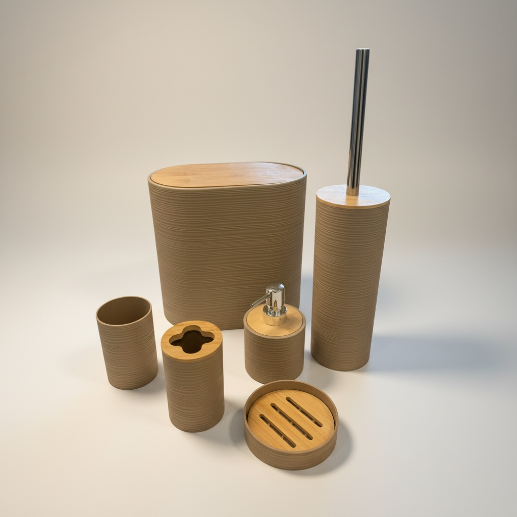 6 PC Bathroom Accessories Set