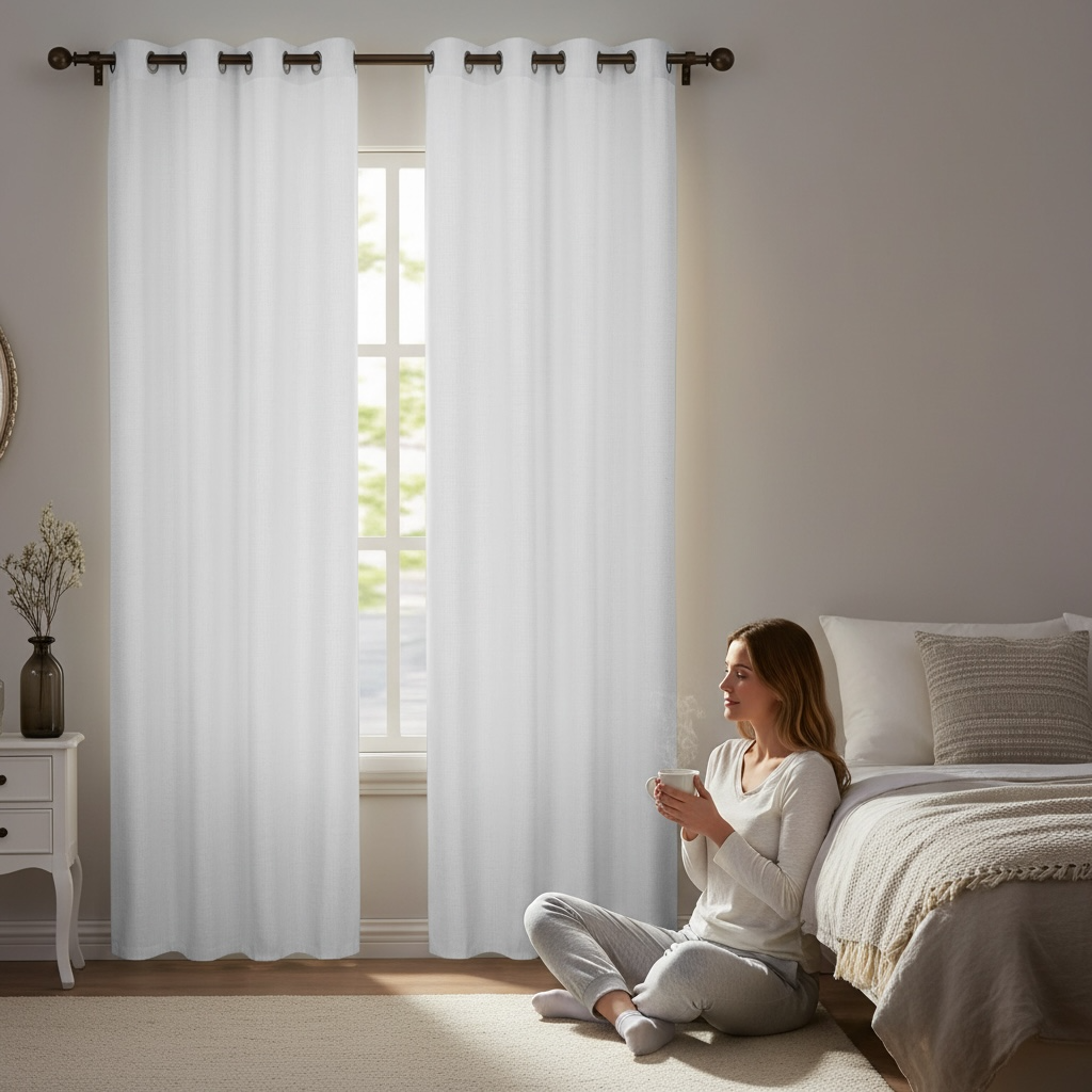 Black out textured Curtain 84”