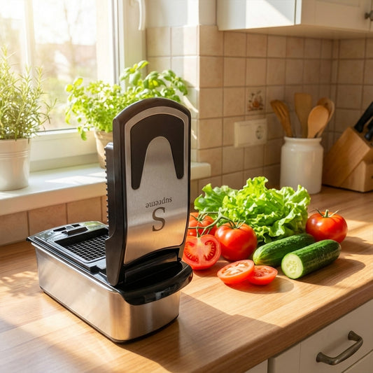 Salad Cutter with Jore & 2 Blades Stainless Steel