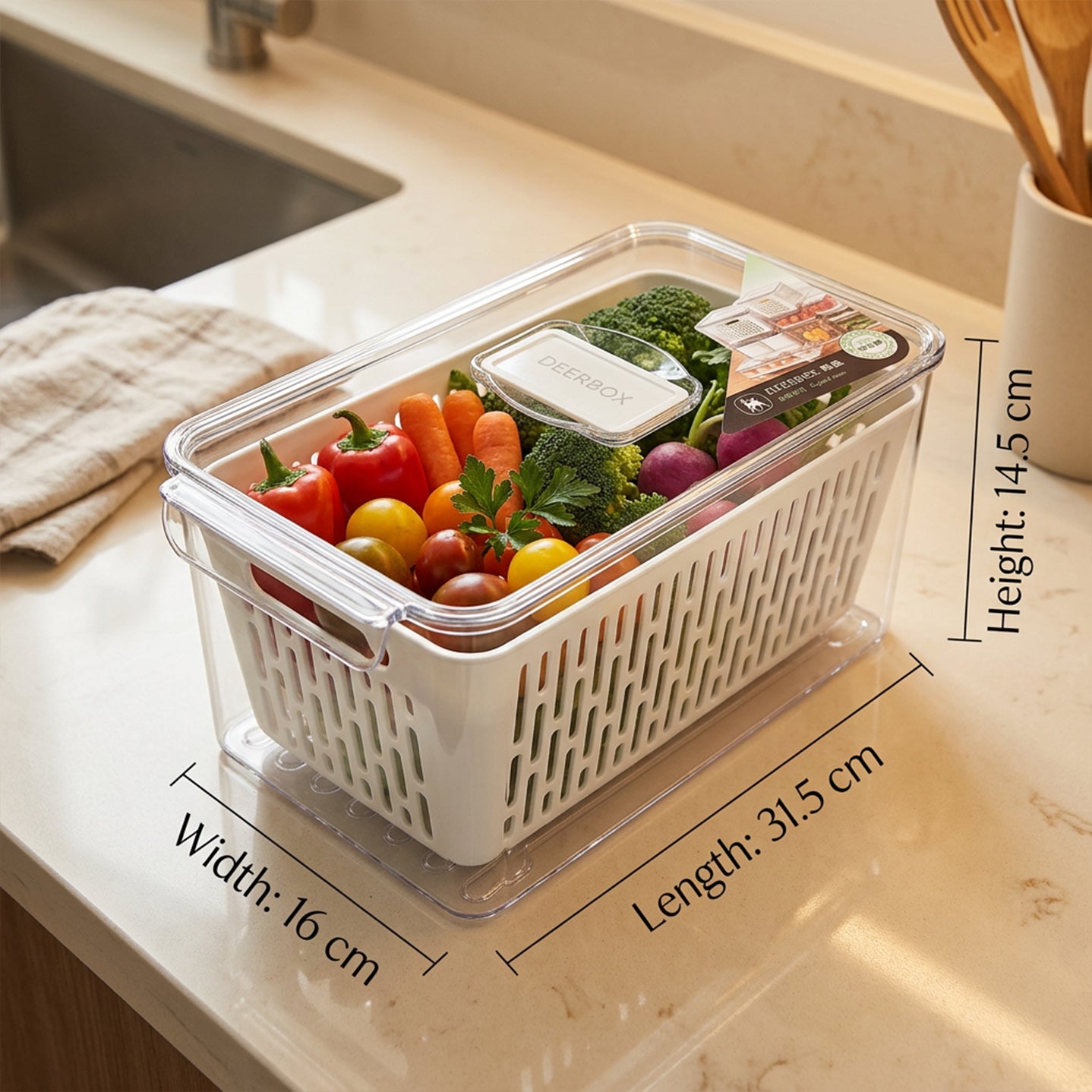 Acrylic Organizer  6.3" X 12.4" x 5.7"