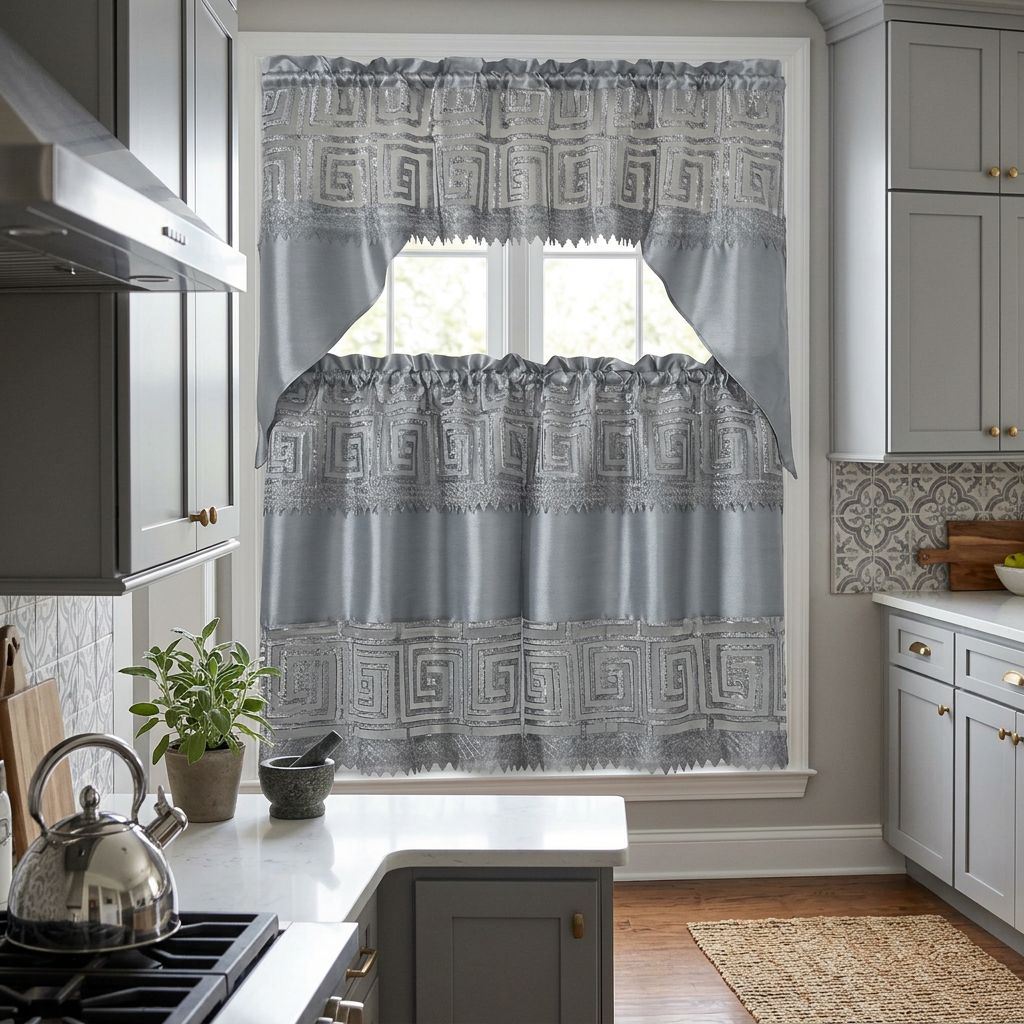 3 piece Kitchen Curtians