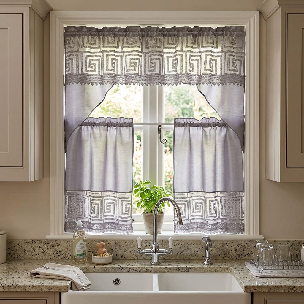 3 piece Kitchen Curtians