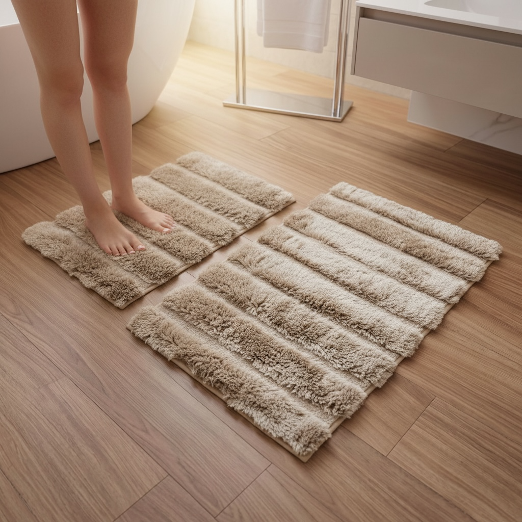 2 Piece Bath Rugs Set