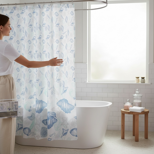 Shower Curtain 72x72" with Hooks