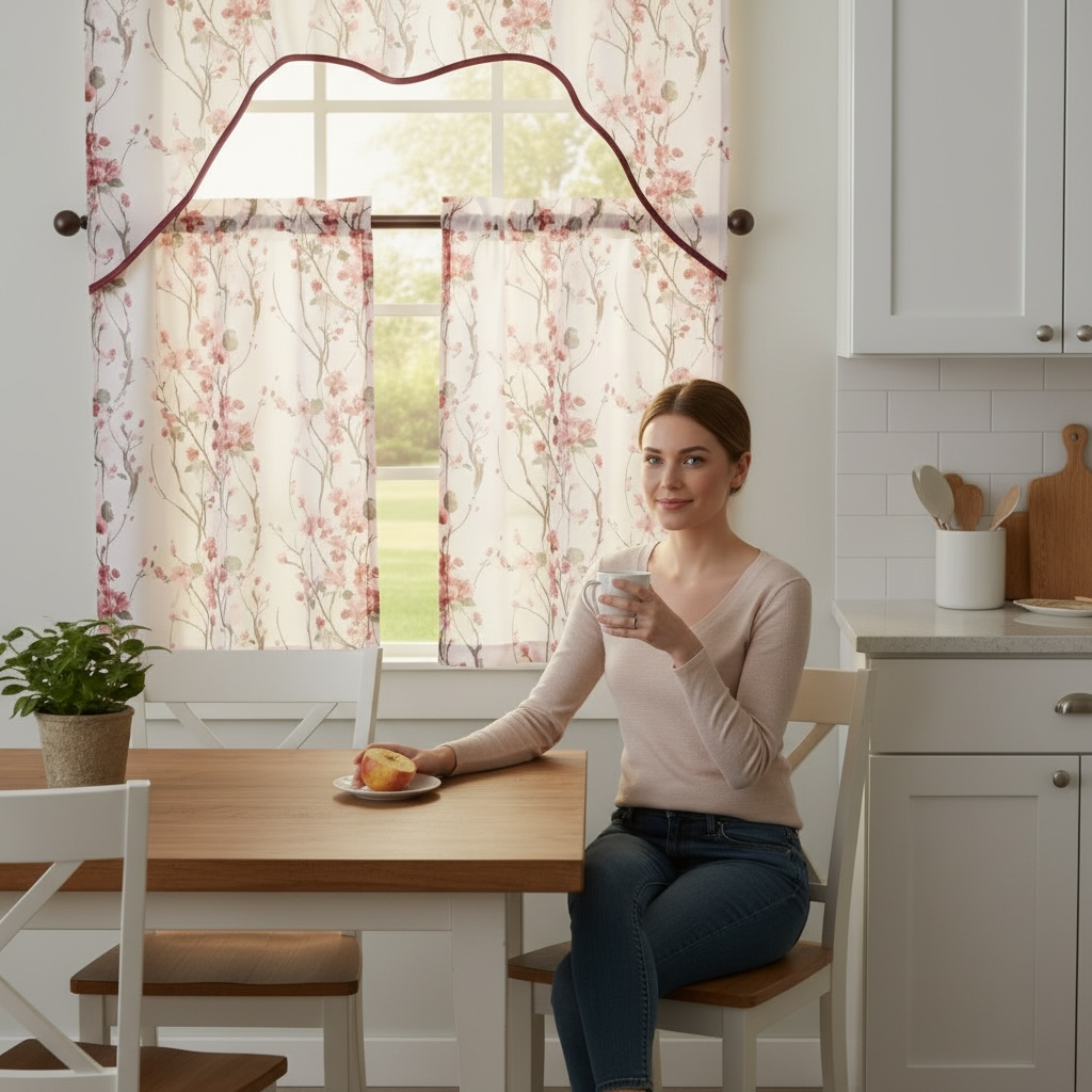 3 PC Kitchen Curtains