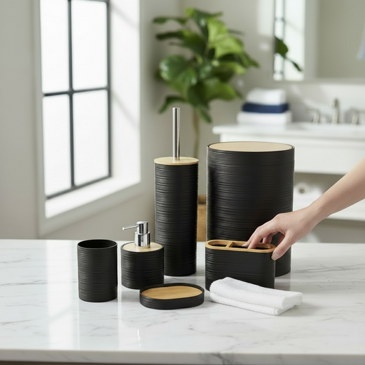 Bathroom Dustbin Set 6 Pieces