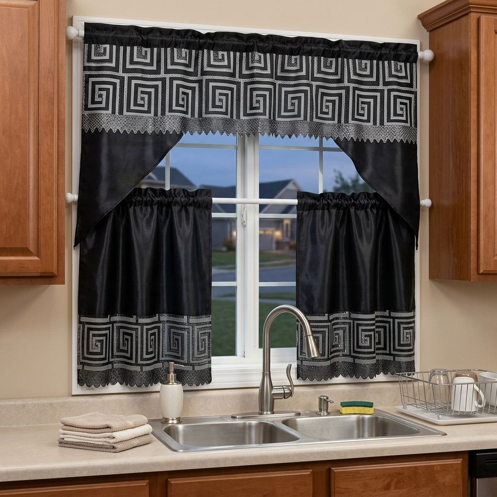 3 piece Kitchen Curtians