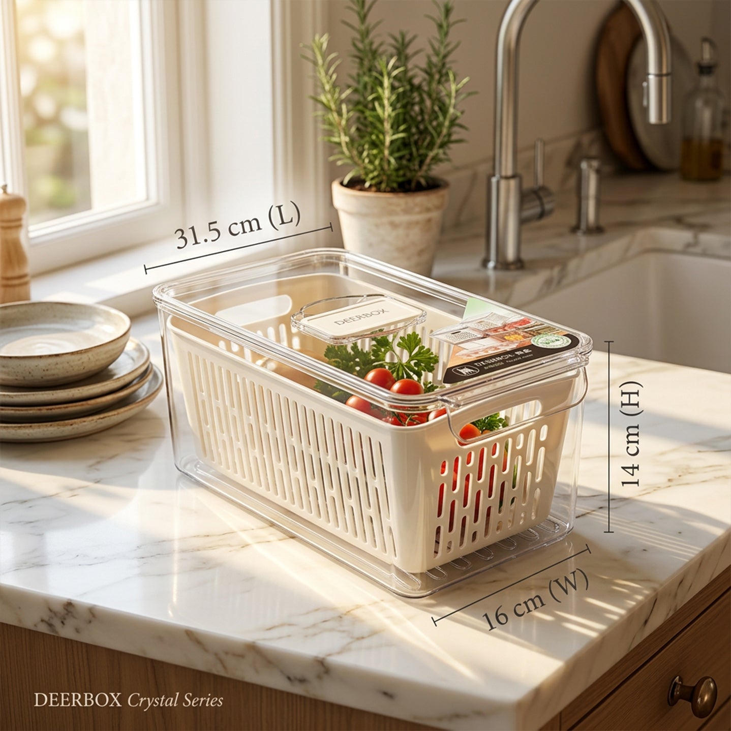 Acrylic Organizer  6.3" X 12.4" x 5.7"