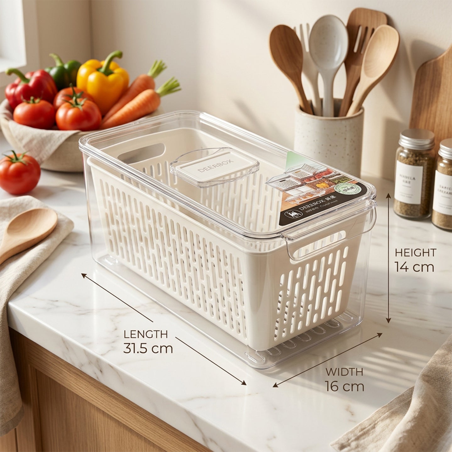 Acrylic Organizer  6.3" X 12.4" x 5.7"