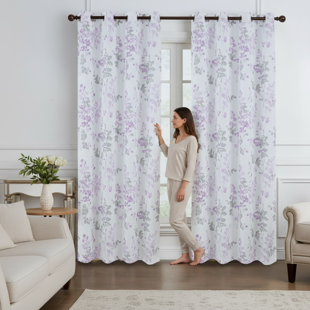 Floral Curtain 90"