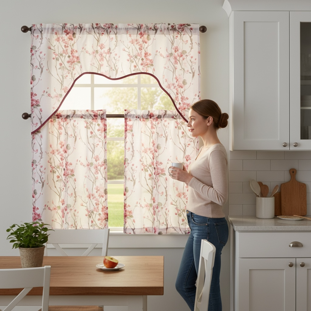 3 PC Kitchen Curtains