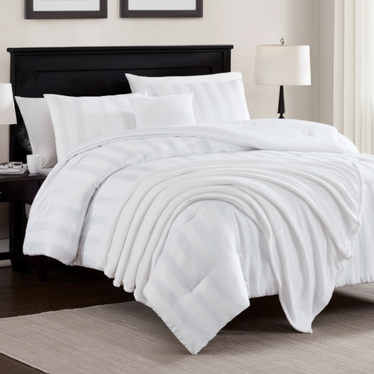 King Size Comforter Set 5 Piece with Throw Blanket