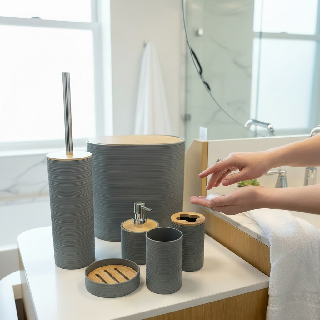 6 PC Bathroom Accessories Set