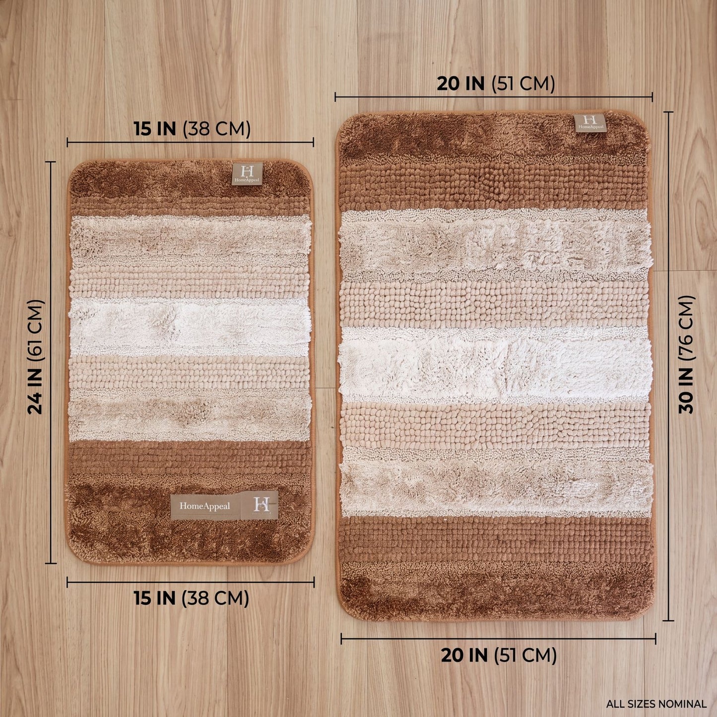 2 Piece Bath Rugs Set