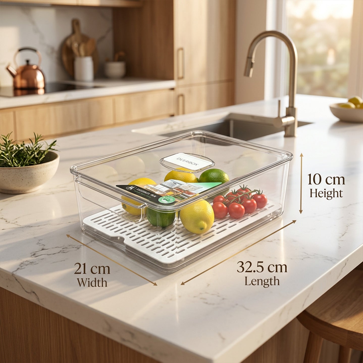 Acrylic Organizer 4"x8.3"x13"