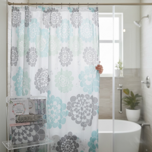 Shower Curtain 72x72" with Hooks