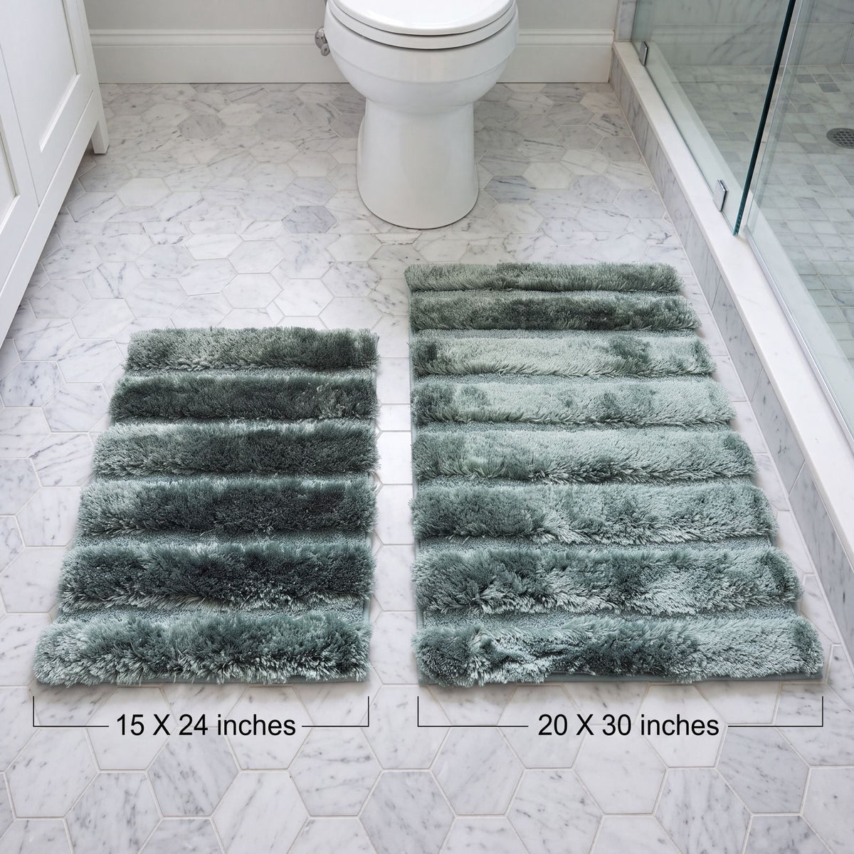 2 Piece Bath Rugs Set
