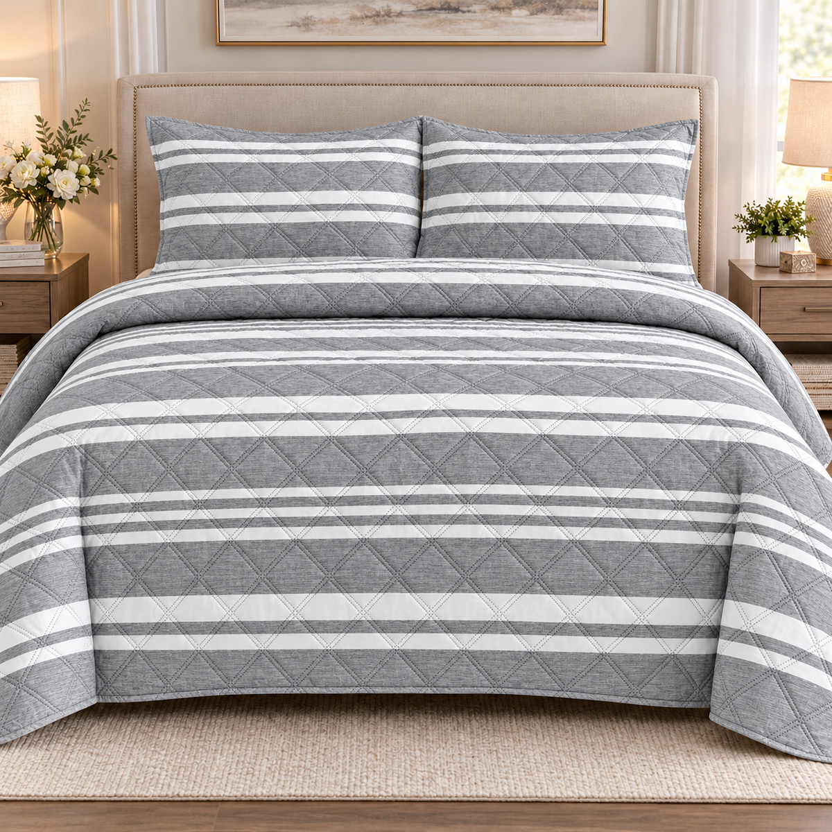 King size Quilt 3 Pieces