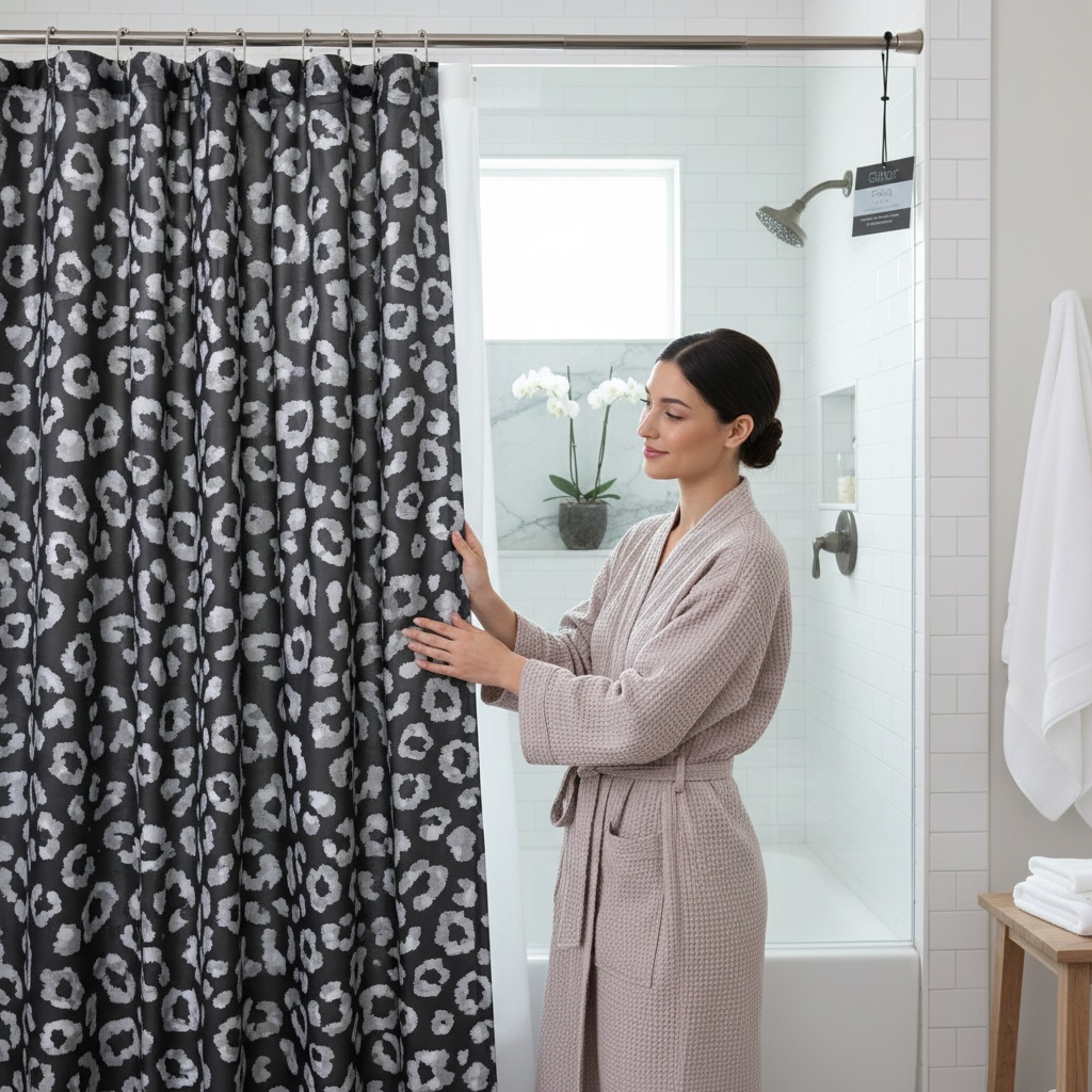 Shower Curtain 72x72” with hooks