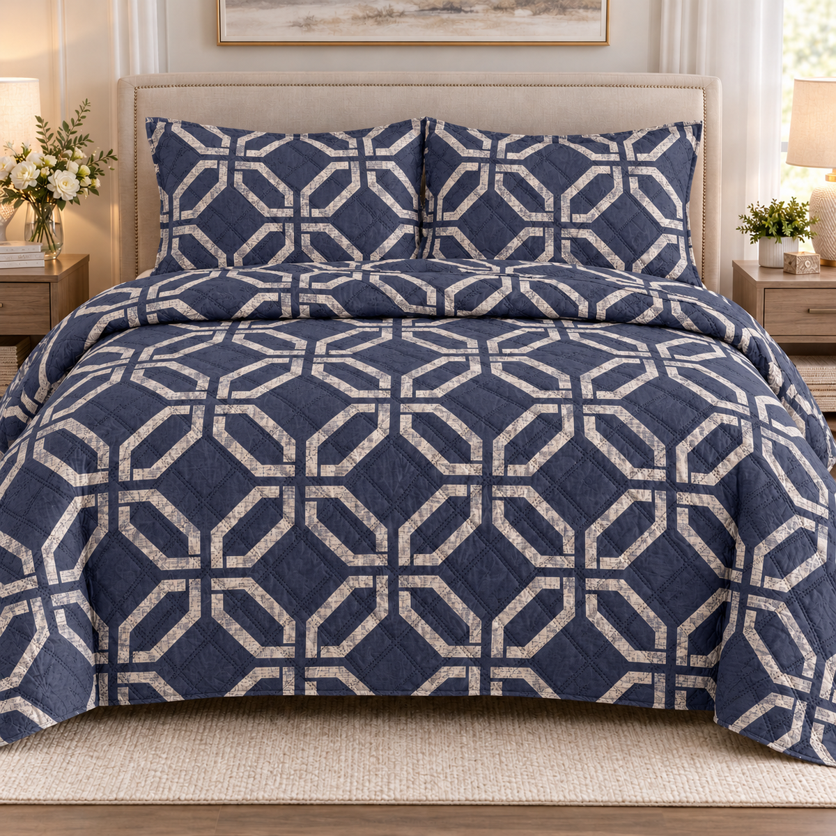 King size Quilt 3 Pieces