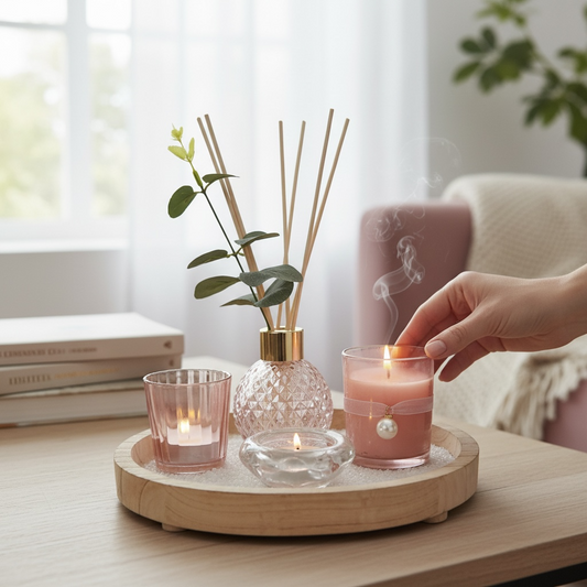 Candle Set with Diffuser with Tray