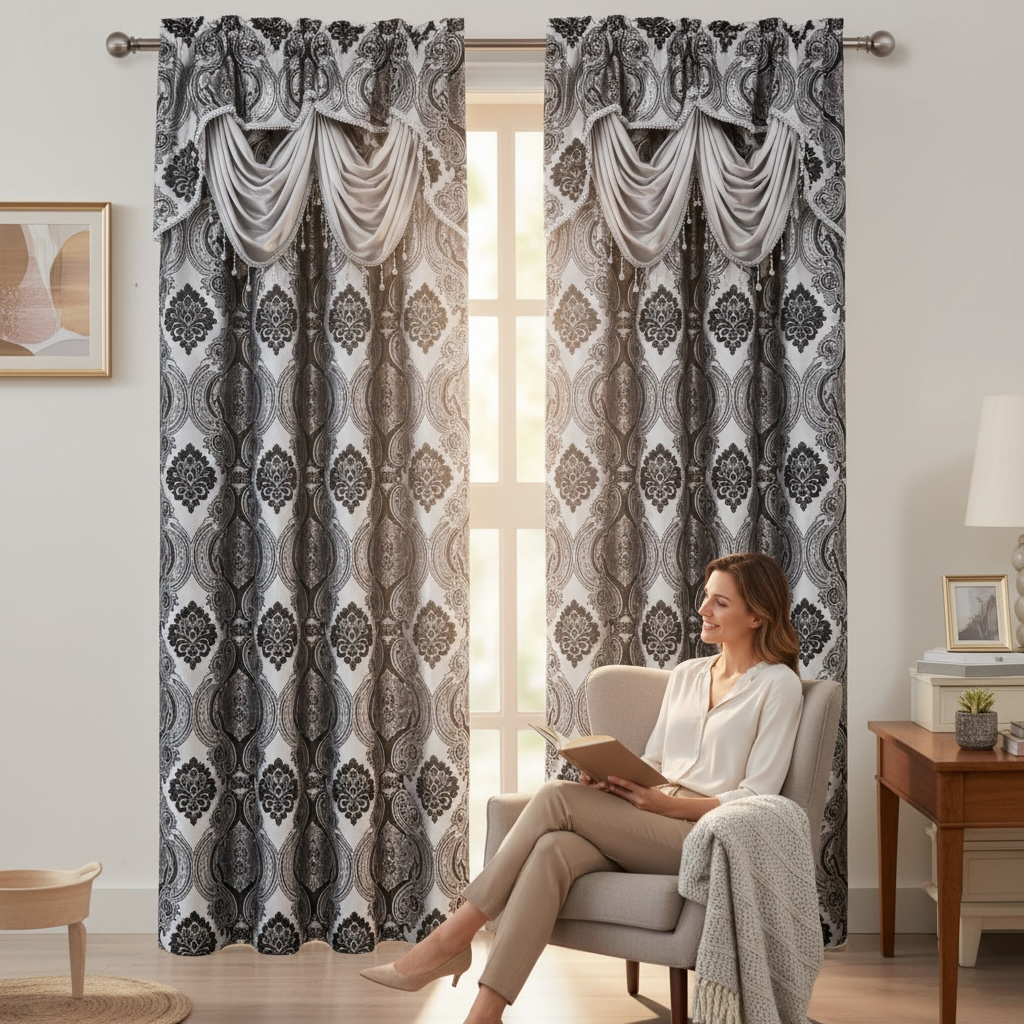 84"x54" Curtain with Valance