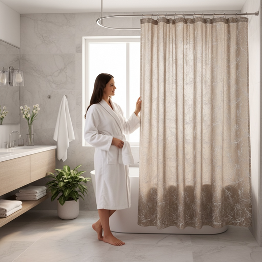 Shower Curtain with Hooks