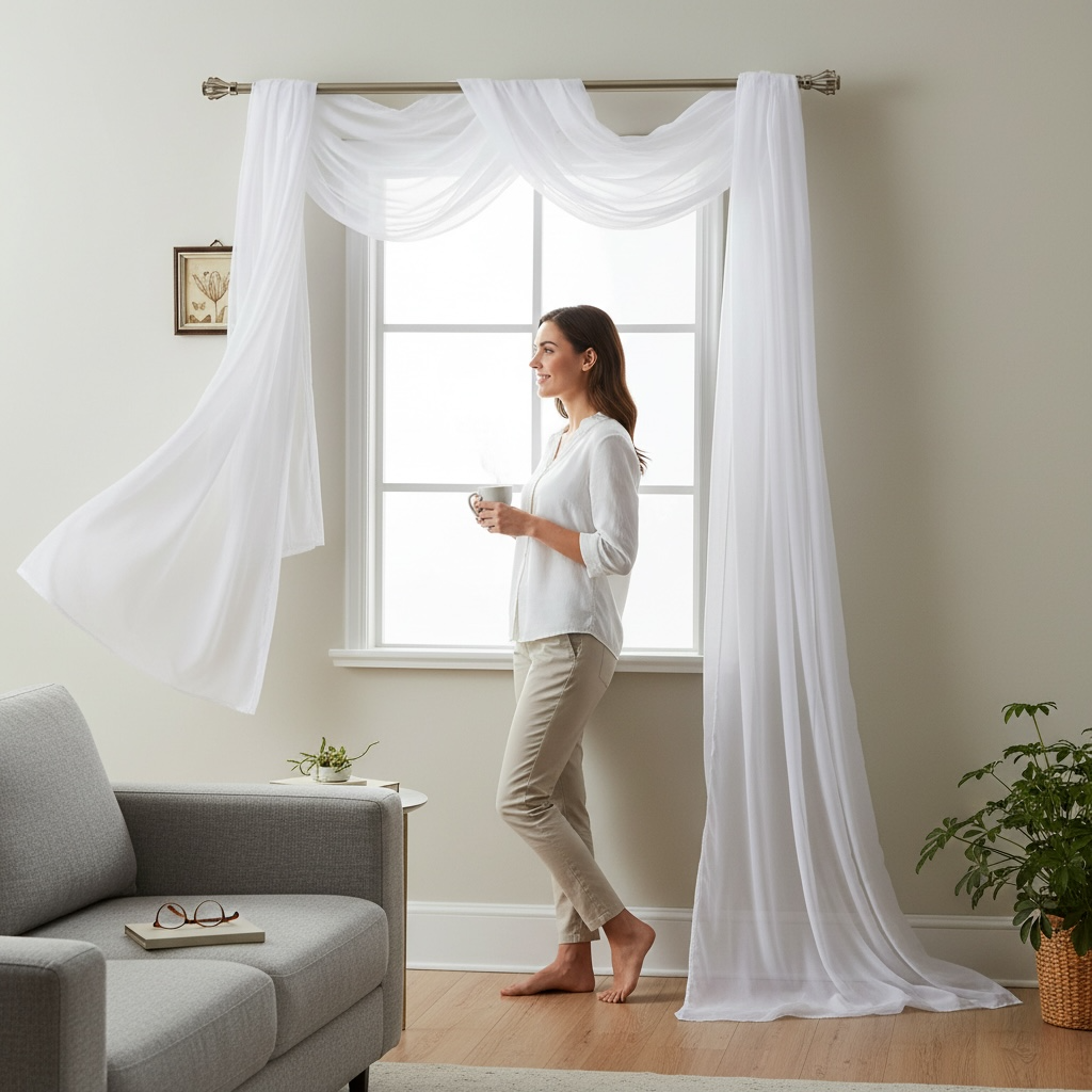Curtain Scarf 216" Long