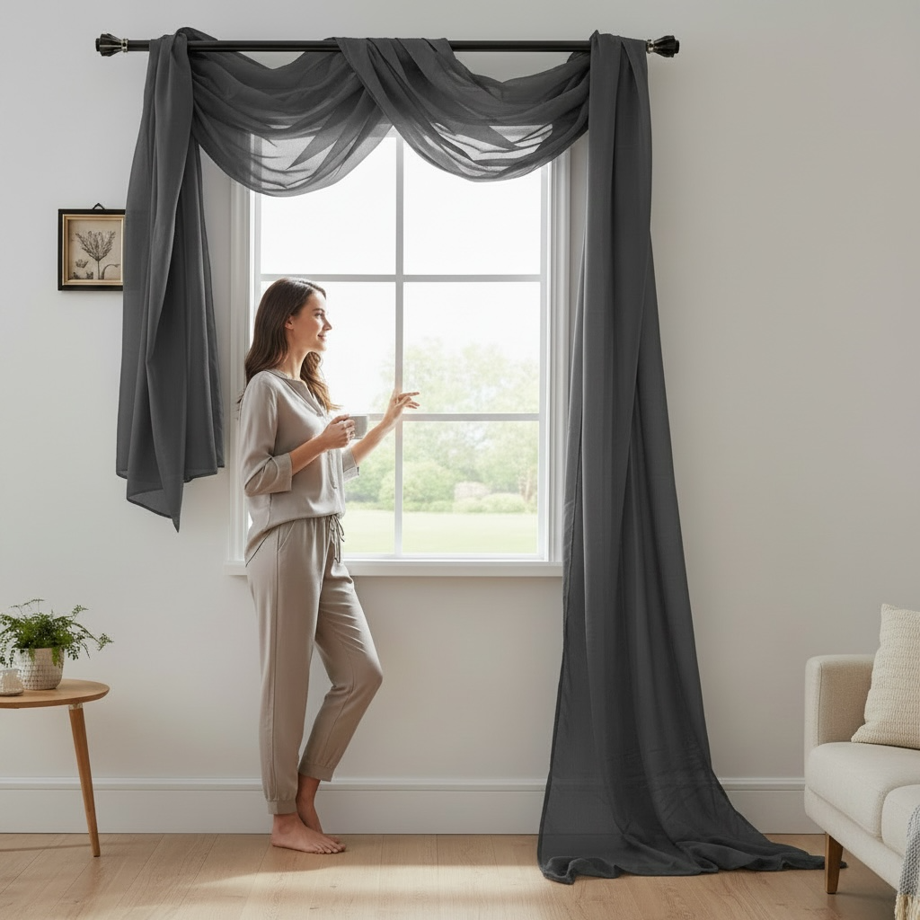 Curtain Scarf 216" Long