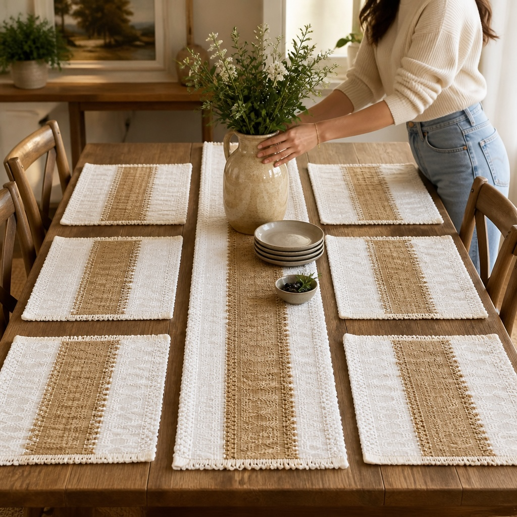 60" Runner with 6 Place Mats