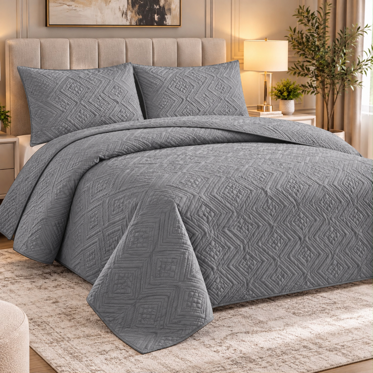 King size Quilt 3 Pieces
