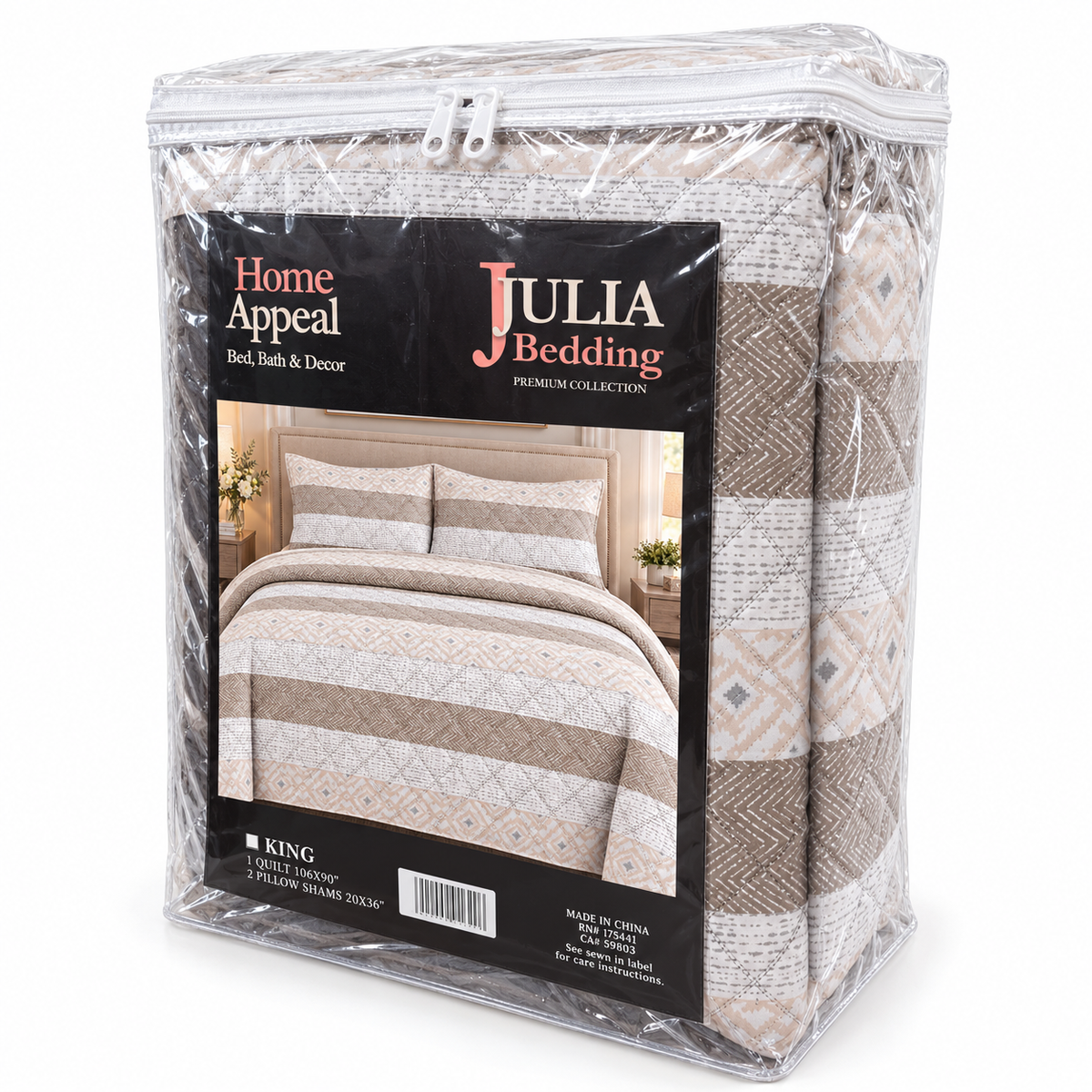 King size Quilt 3 Pieces