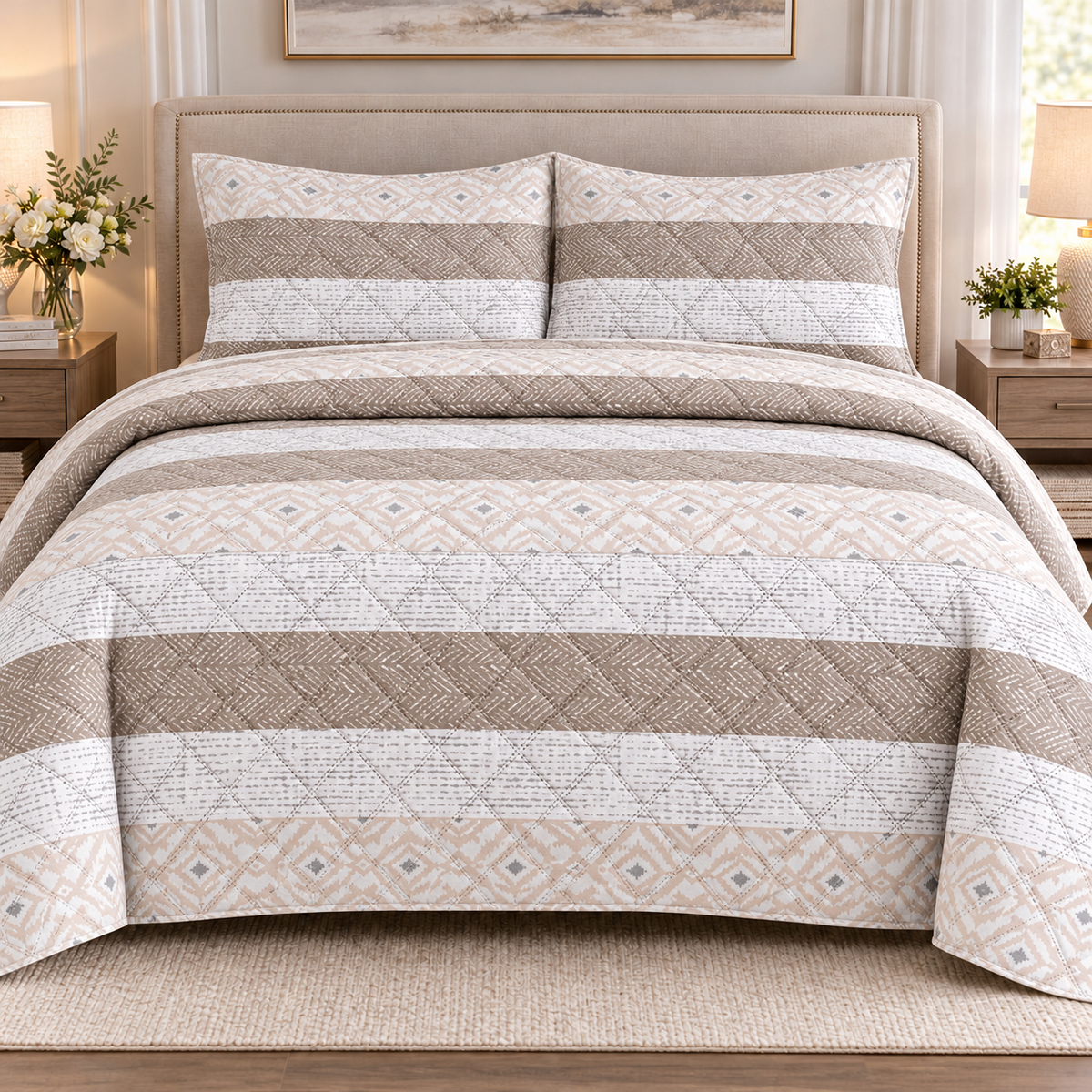 King size Quilt 3 Pieces