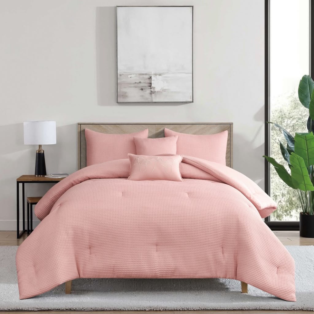 Queen size reversable comforter set 5 piece