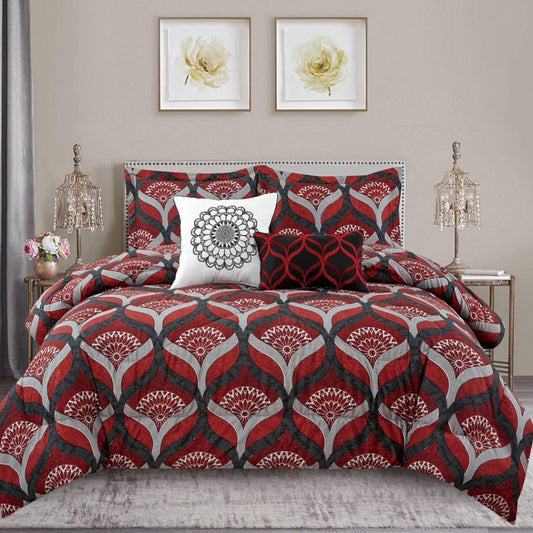 King size reversable comforter set 5 piece