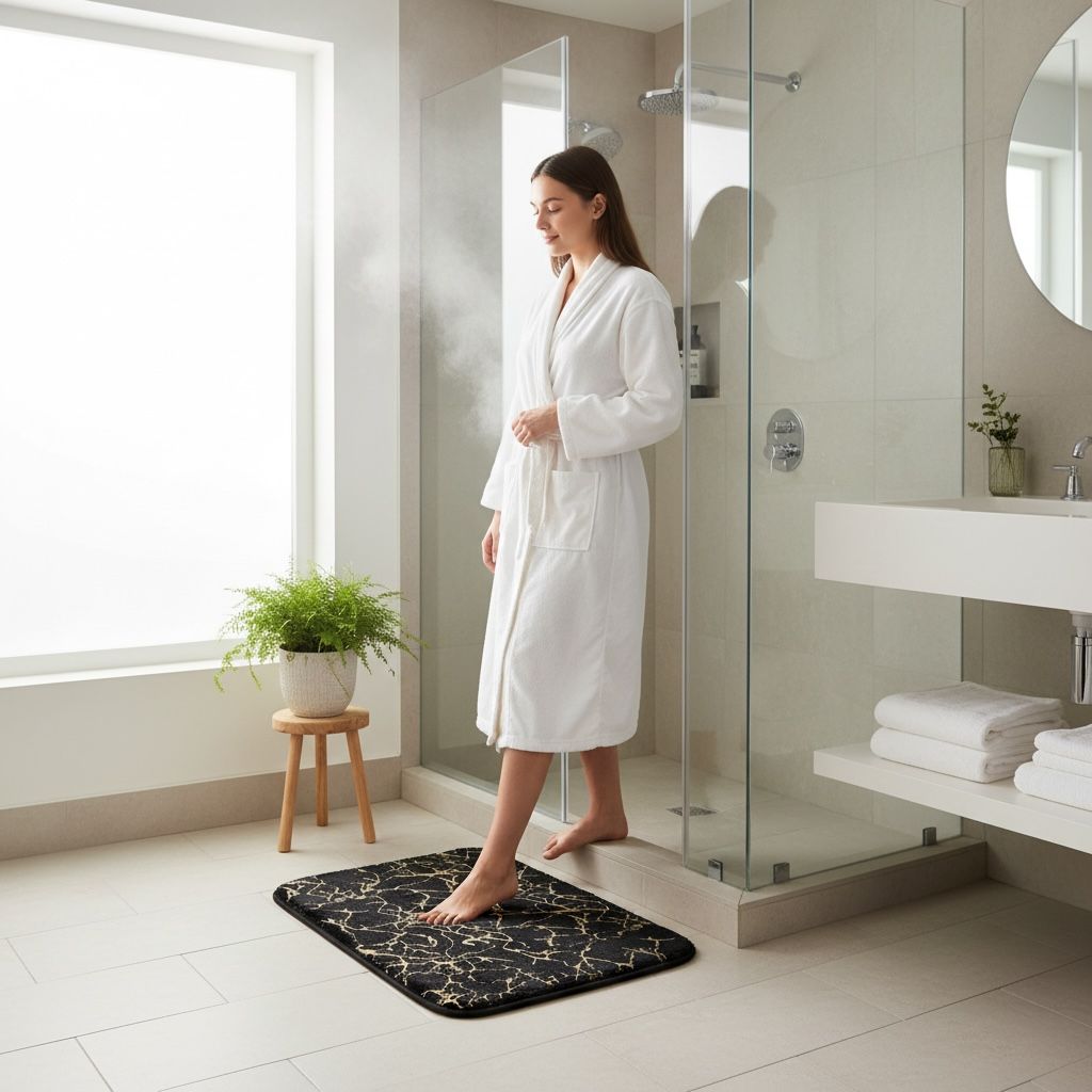 Gold Foil Foam Bath rugs 18x30"