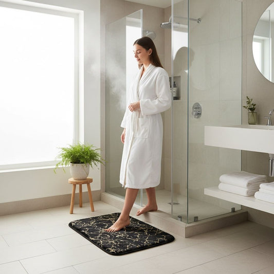 Gold Foil Foam Bath rugs 18x30"