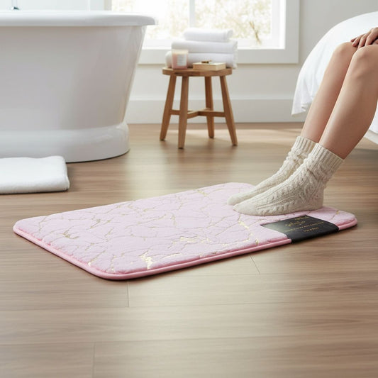 Gold Foil Foam Bath rugs 18x30"